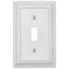 Sydney White Steel - 1 Toggle Wallplate - Wallplate Warehouse 150TWNB 070686014424 1 Toggle