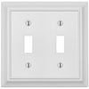 Sydney White Steel - 2 Toggle Wallplate - Wallplate Warehouse 150TTWNB 070686014431 2 Toggle