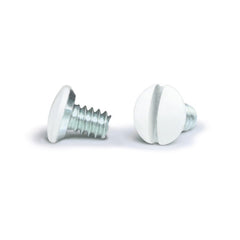 White 1/4 Inch Wallplate Screws - 10 Pack