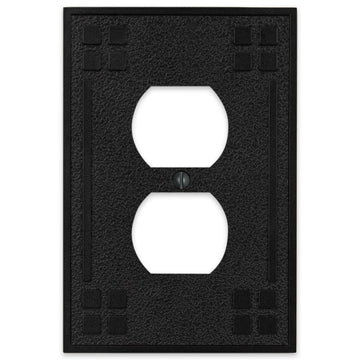 Wittick Black Iron Cast - 1 Duplex Wallplate - Wallplate Warehouse 81DBI 070686012413 1 Duplex