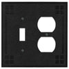 Wittick Black Iron Cast - 1 Toggle / 1 Duplex Wallplate - Wallplate Warehouse 81TDBI - B 070686012437 1 Toggle / 1 Duplex