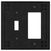Wittick Black Iron Cast - 1 Toggle / 1 Rocker Wallplate - Wallplate Warehouse 81TRBI - B 070686012475 1 Toggle / 1 Rocker