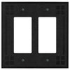 Wittick Black Iron Cast - 2 Rocker Wallplate - Wallplate Warehouse 81RRBI 070686012451 2 Rocker
