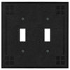 Wittick Black Iron Cast - 2 Toggle Wallplate - Wallplate Warehouse 81TTBI 070686012390 2 Toggle