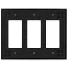 Wittick Black Iron Cast - 3 Rocker Wallplate - Wallplate Warehouse 81RRRBI - B 070686012468 3 Rocker