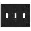 Wittick Black Iron Cast - 3 Toggle Wallplate - Wallplate Warehouse 81TTTBI 070686012406 3 Toggle