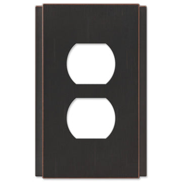 Zen Screwless Aged Bronze Cast - 1 Duplex Wallplate - Wallplate Warehouse 245DDB 070686570166 1 Duplex
