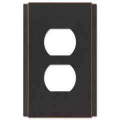 Zen Screwless Aged Bronze Cast - 1 Duplex Wallplate
