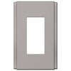 Zen Screwless Brushed Nickel Cast - 1 Rocker Wallplate - Wallplate Warehouse 245RBN 070686570104 1 Rocker