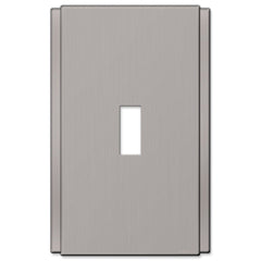 Zen Screwless Brushed Nickel Cast - 1 Toggle Wallplate