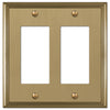 Metro Line Brushed Bronze Cast - 2 Rocker  Wallplate - Wallplate Warehouse