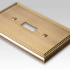 Metro Line Brushed Bronze Cast - 2 Rocker  Wallplate