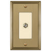 Metro Line Brushed Bronze Cast - 1 Cable Jack Wallplate - Wallplate Warehouse 77CXBZ 070686585559 Cable Jacks