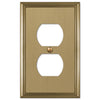 Metro Line Brushed Bronze Cast - 1 Duplex Wallplate - Wallplate Warehouse 77DBZ 070686585573 1 Duplex