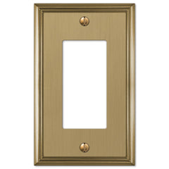 Metro Line Brushed Bronze Cast - 1 Rocker Wallplate